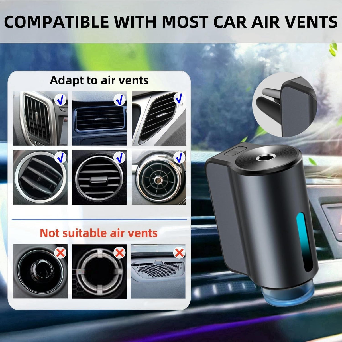 Smart Car Scent Diffuser With Three Mist Modes