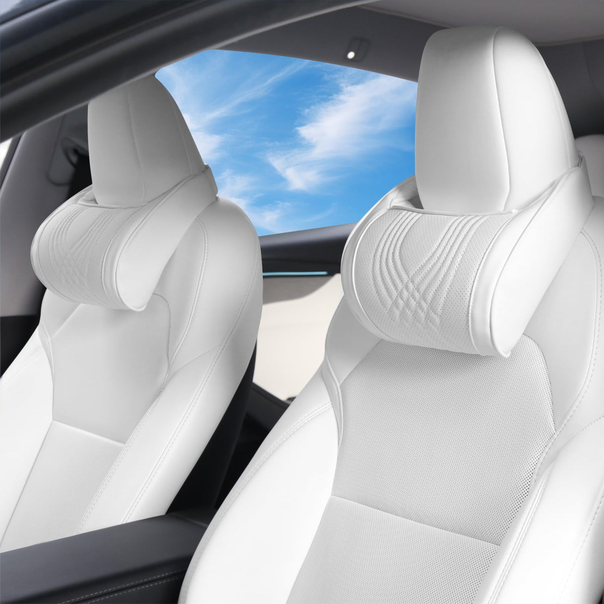 Leather Memory Foam Car Neck Pillow for Driving