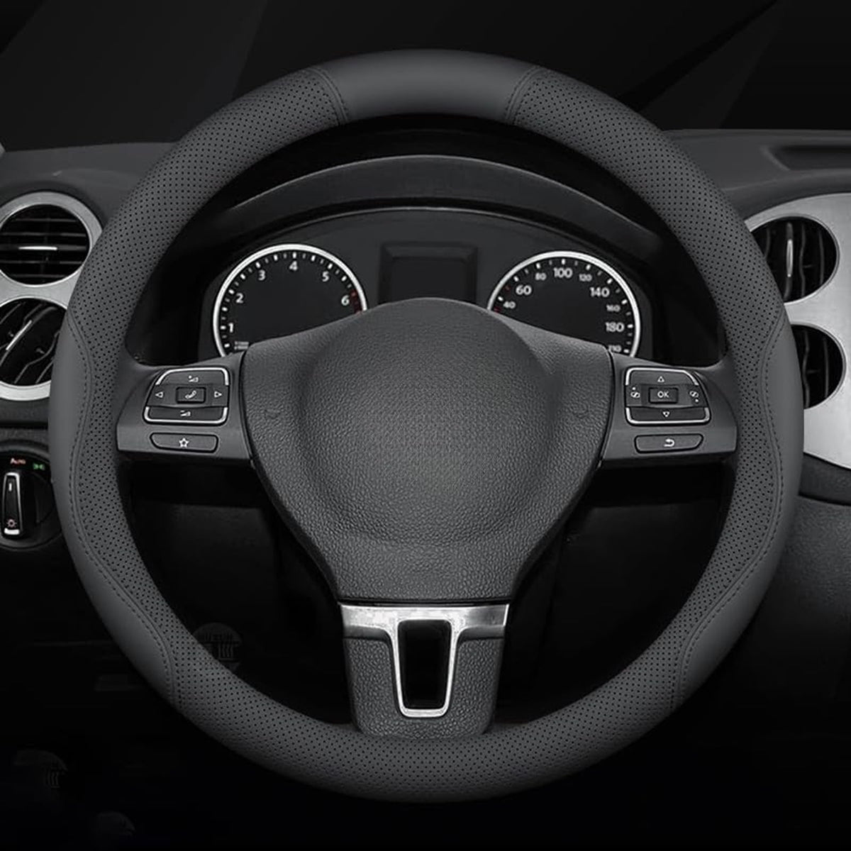 Hsolumen for MG ZS 2020-2026 Car Steering Wheel Cover Anti-Slip Breathable Car Steering Wheel Protector Car Accessories Interior