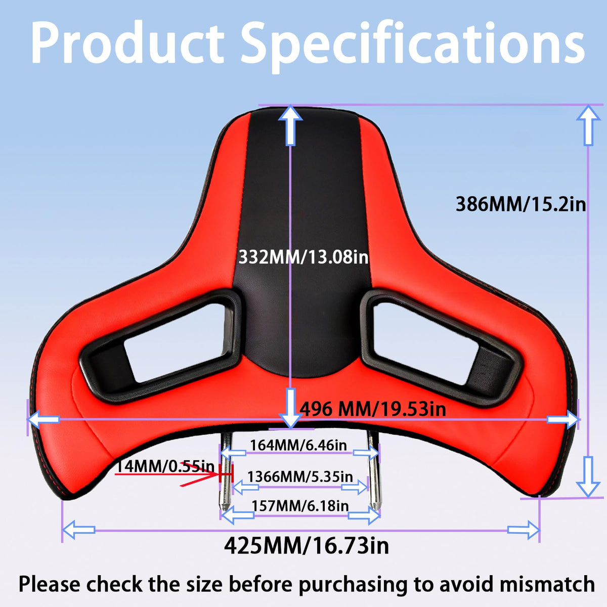 Sports Style Car Headrest Pillow for Mercedes-Benz E Class MK4-W212 2010-2015,Triangular Hole Split Type Car Seat Headrests Racing Modified, Modification Accessories