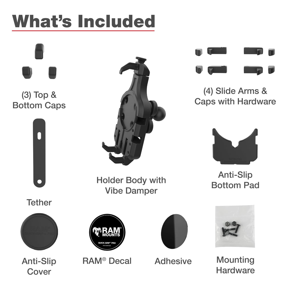 Quick-Grip Pro Car Phone Holder With Ball Mount