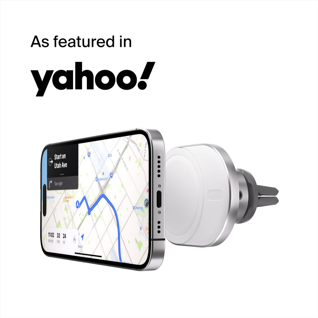 Magnetic Car Charger With 15W Wireless Charging