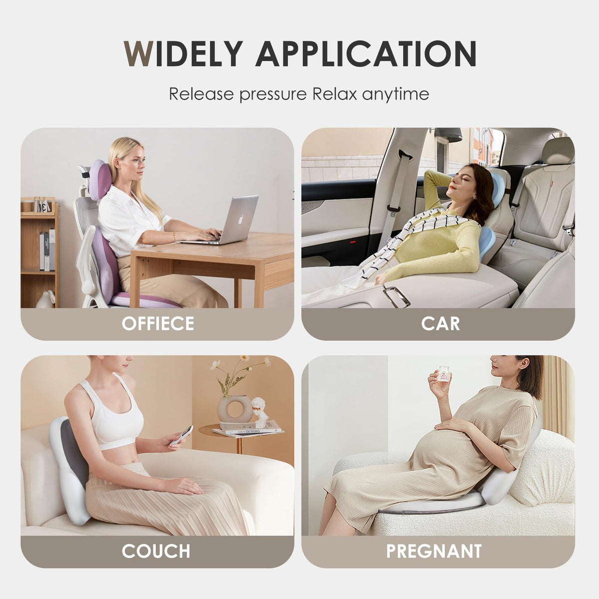 Gel Memory Foam Seat Cushion With Lumbar Support
