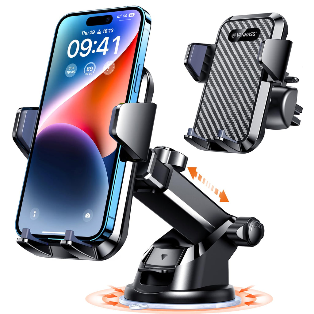 Heavy-Duty Car Phone Mount With 85+LB Suction