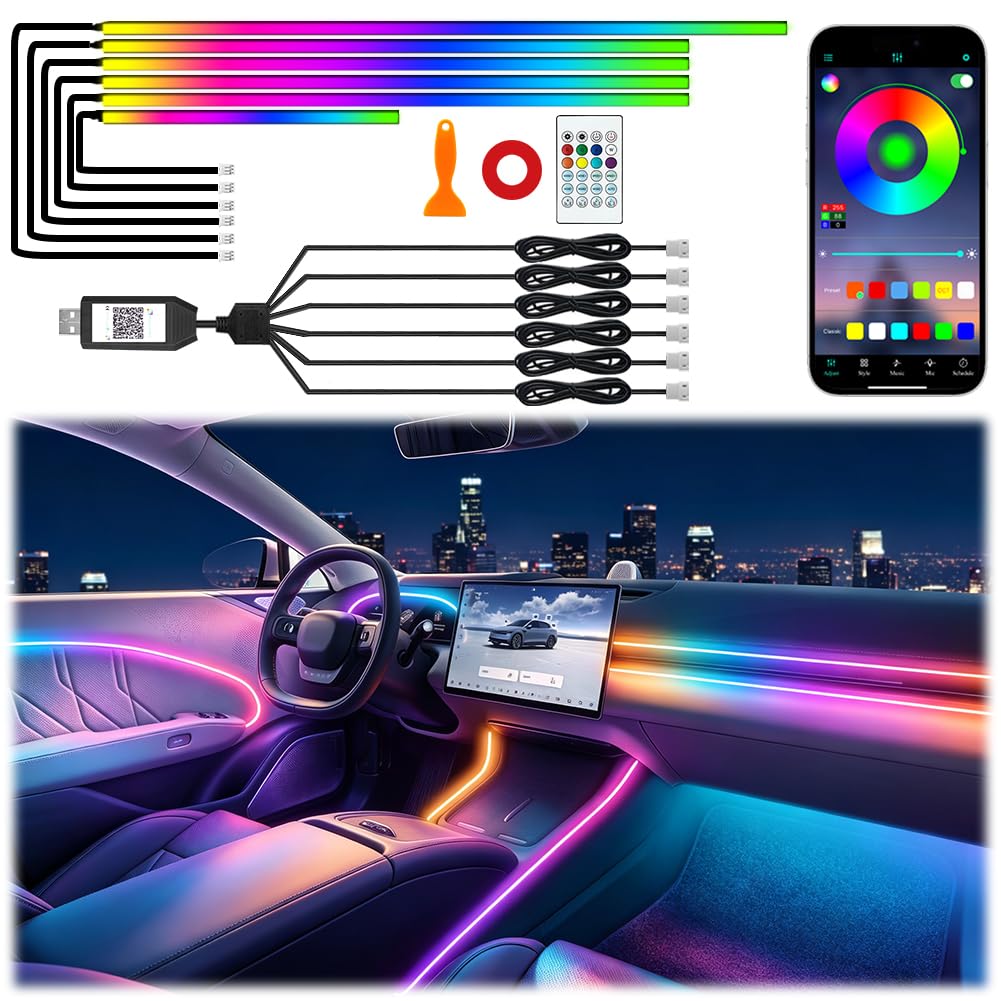 Premium Acrylic Car Ambient Lights With Remote