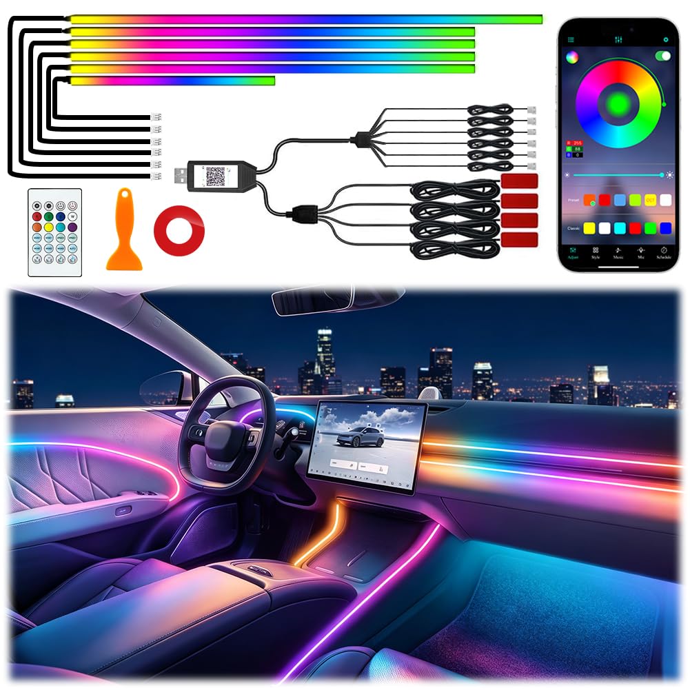 Premium Acrylic Car Ambient Lights With Remote