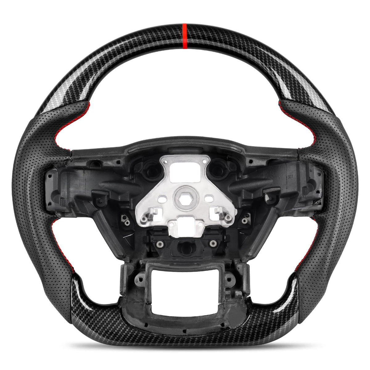 Carbon Fiber Steering Wheel for Ford F-150 2015-2020, Raptor 2017-2020, F-250 F-350 F-450 Super Duty 2017-2022, Expedition 18-21