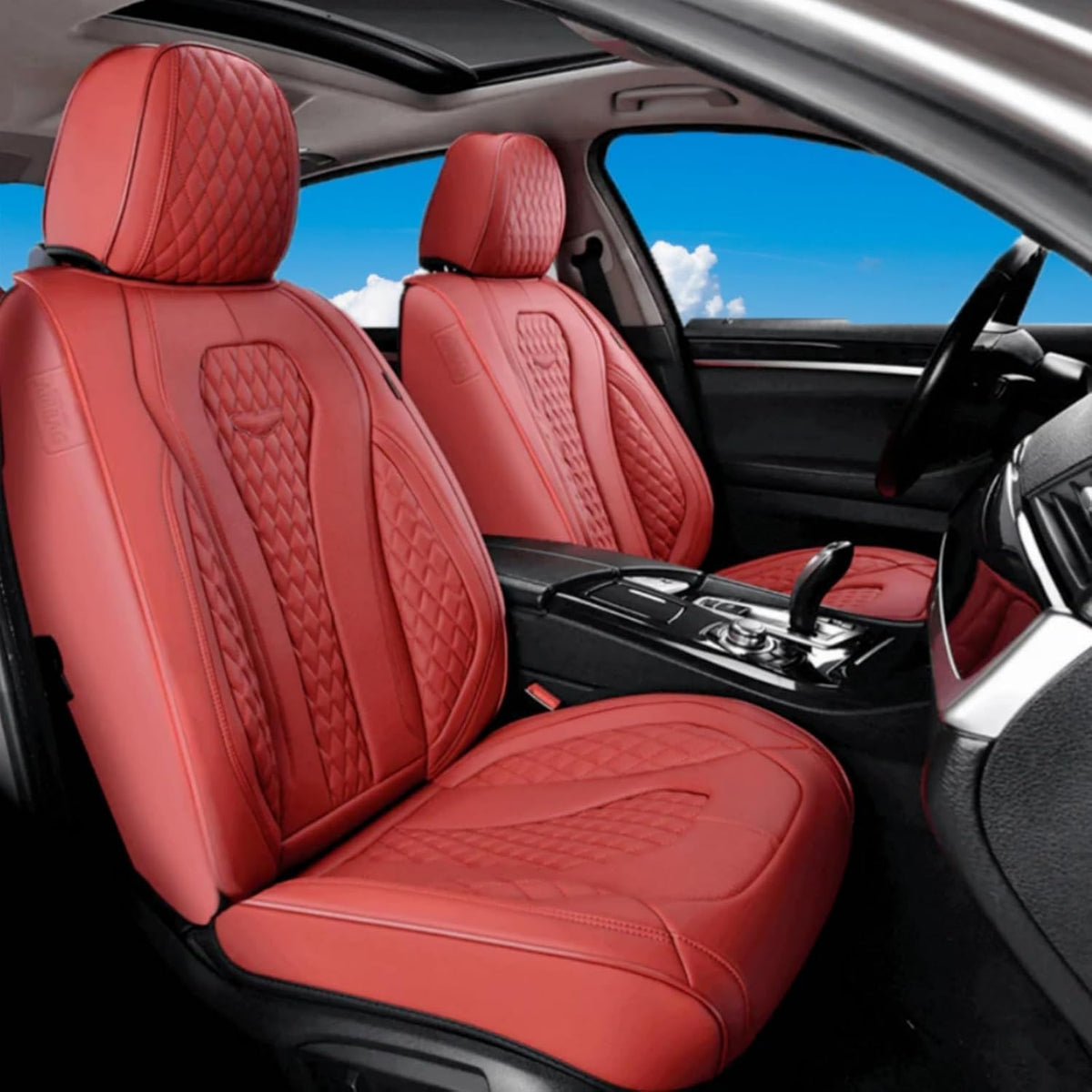 Leather Car Seat Cover Set With Universal Fit