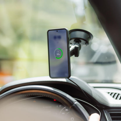 Heavy-Duty Magnetic Car Phone Mount With Charging