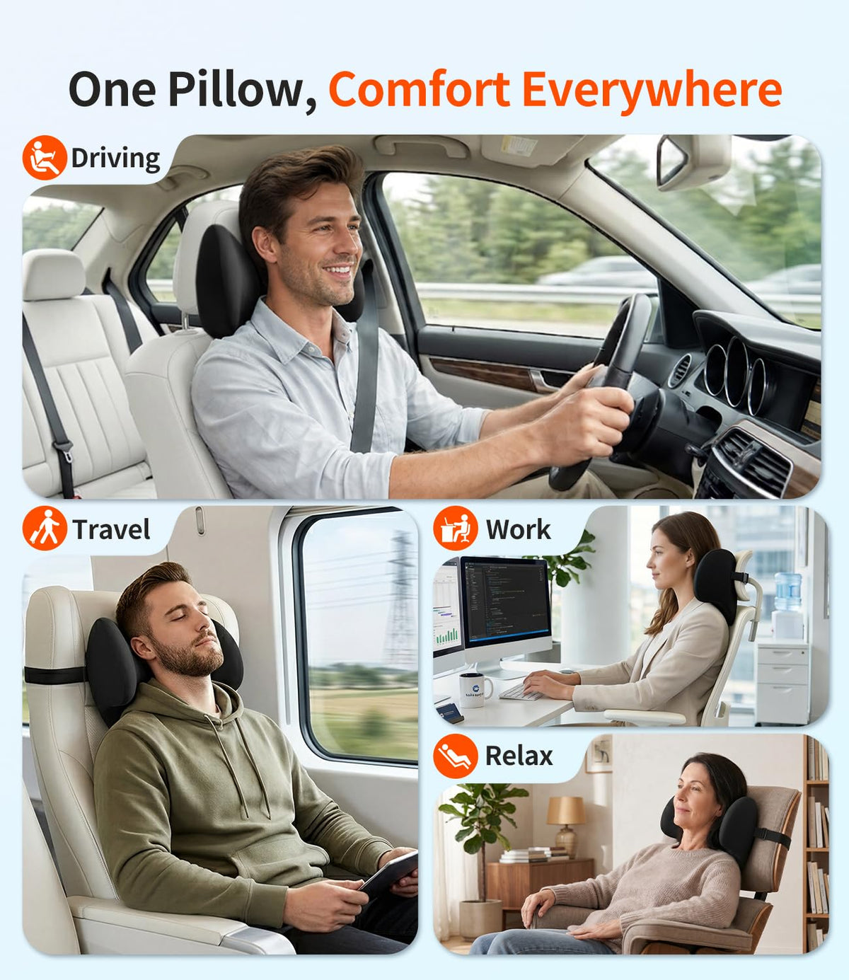 Prowizm Car Headrest Pillow for Driver: Car Neck Pillow
