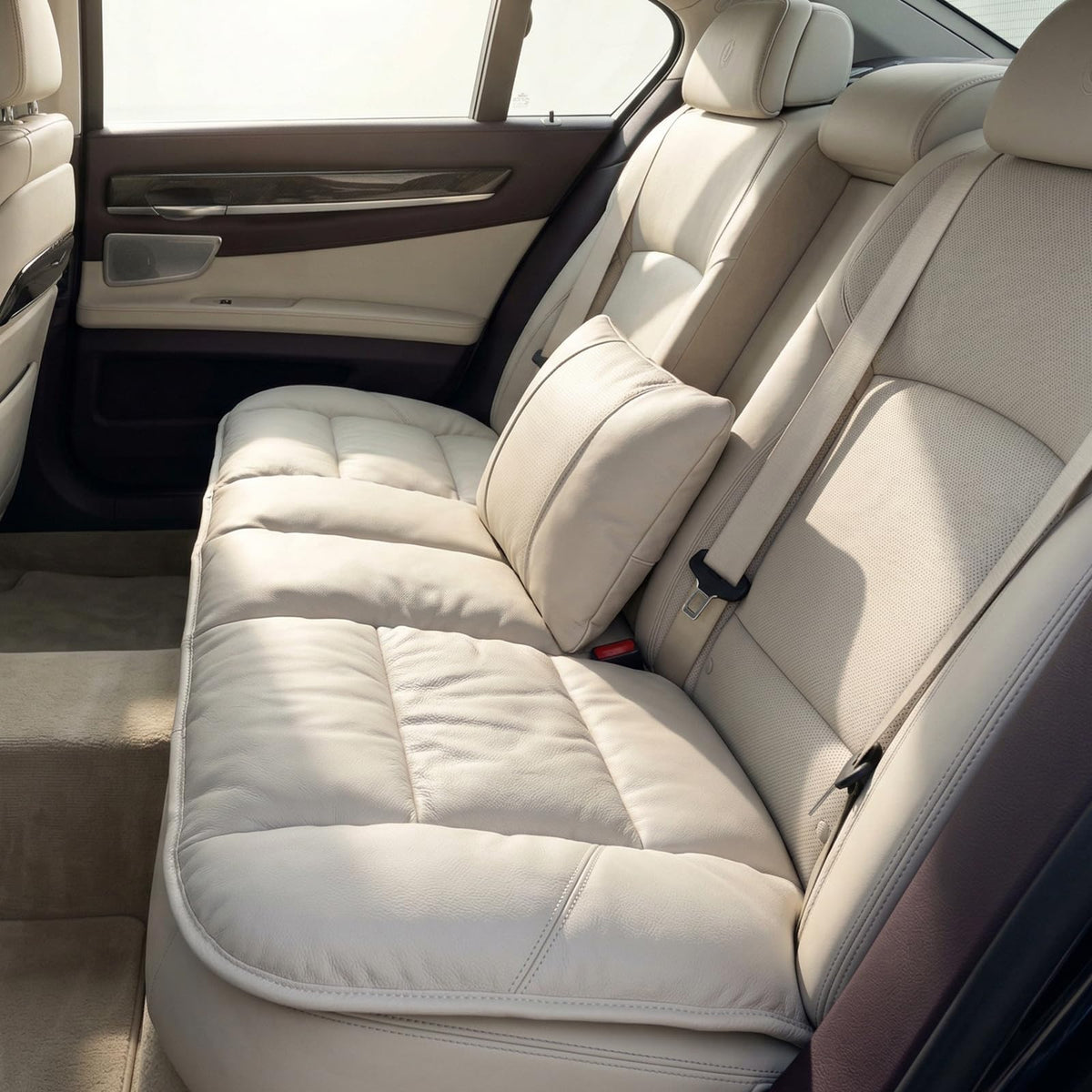 CORRIDOR Genuine Leather Seat Cushion for Car - Handmade - Relieve Hip, Pressure and Sciatica Pain - Ideal for Lower Back Pain - for Office Chair and Car Seat
