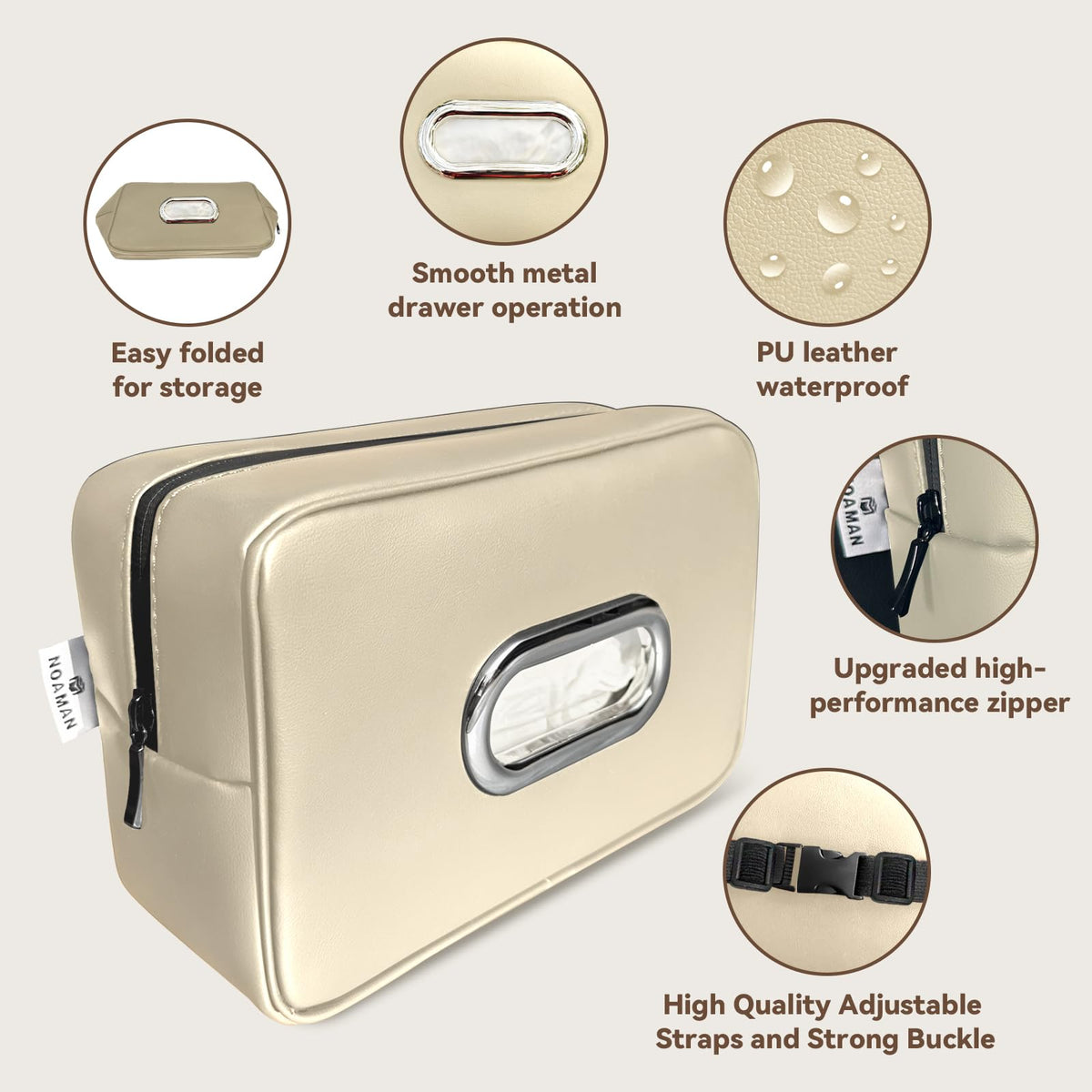 Noaman Upgraded Large Car Tissue Holder Premium PU Leather Tissues Box Cover Backseat Rectangular Napkin Holder for Car Fits for 120 Standard Kleenex Tissues Box for Car Organization Accessories Black