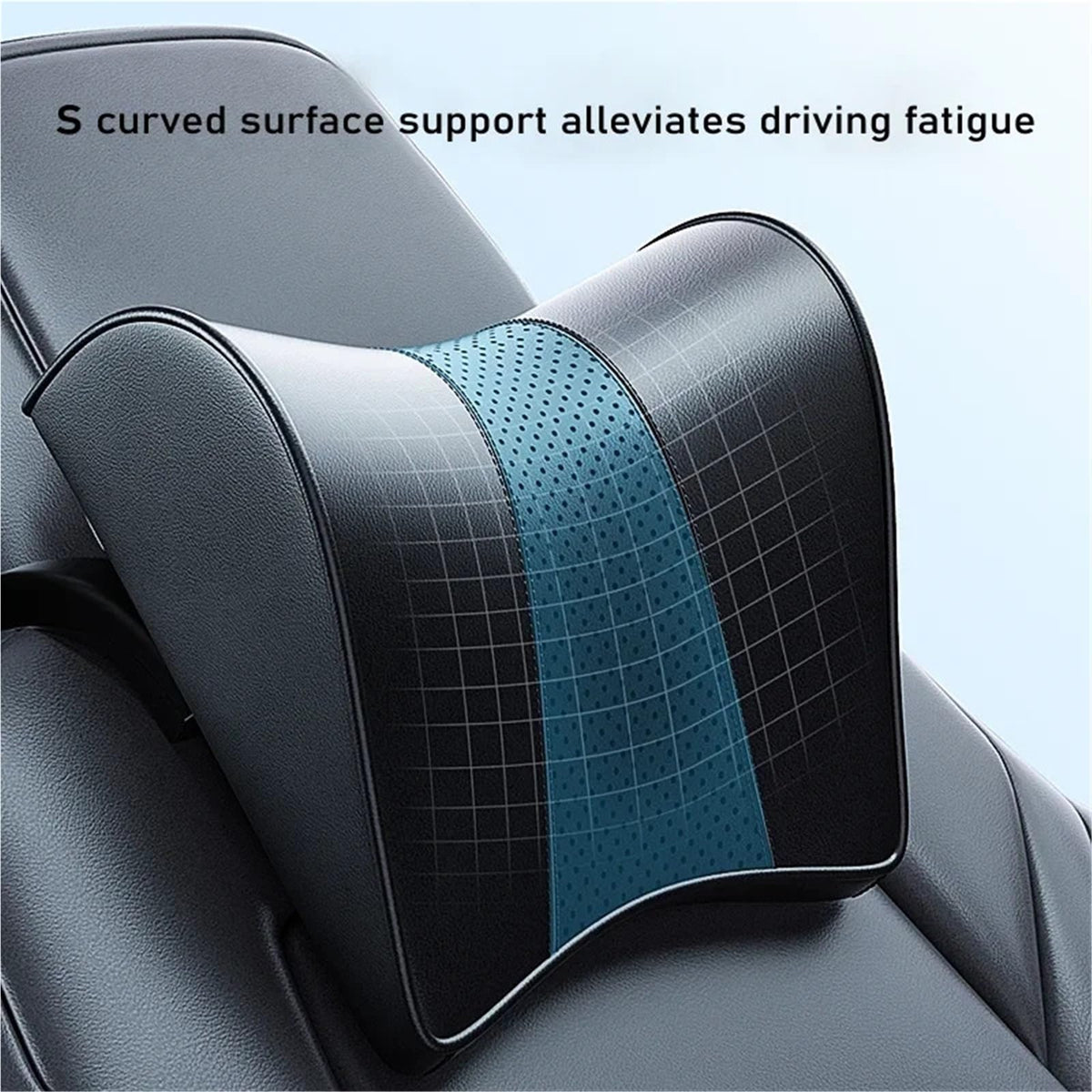 Memory Foam Car Neck Pillow With Leather Finish