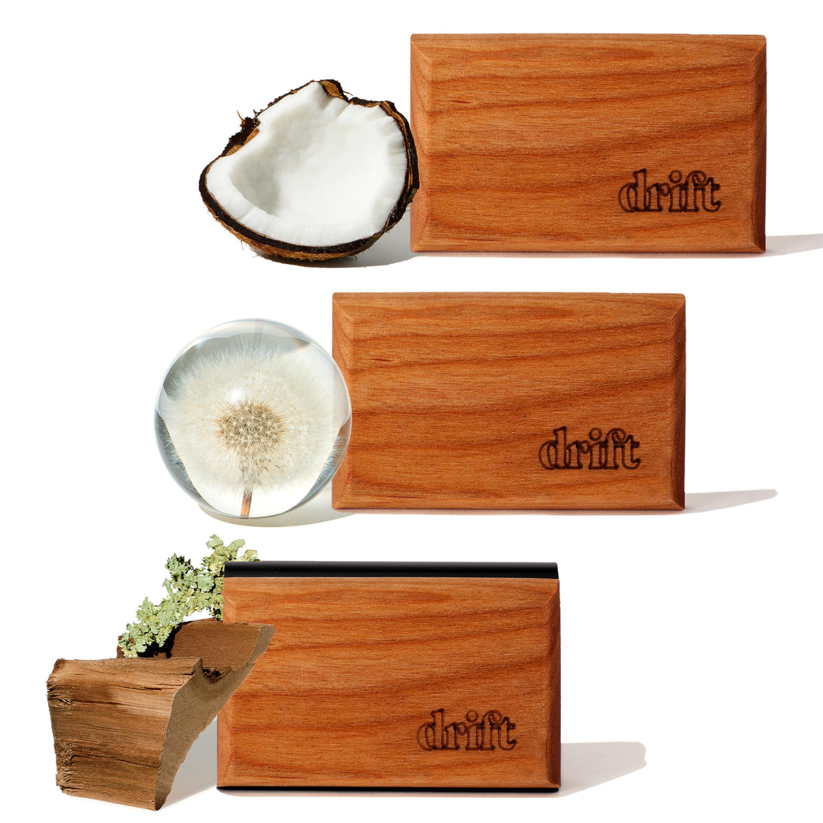 Drift Car Air Freshener Starter Kit - Wooden Deodorizer - Vehicle Odor Remover - Auto Scent Diffuser - Long-Lasting Car Freshening