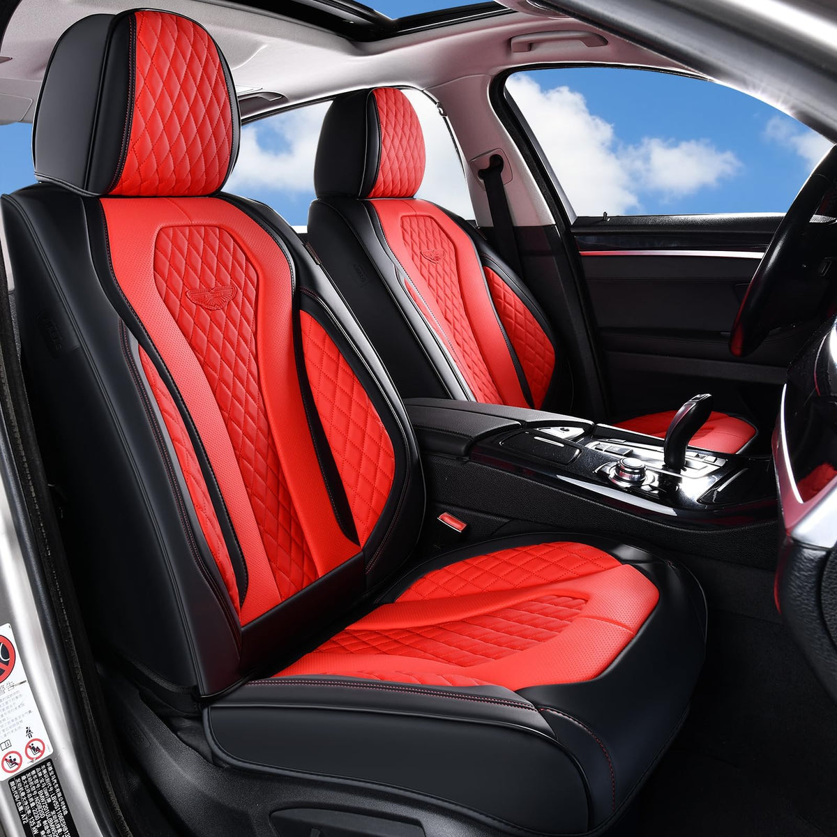 Leather Car Seat Cover Set With Universal Fit