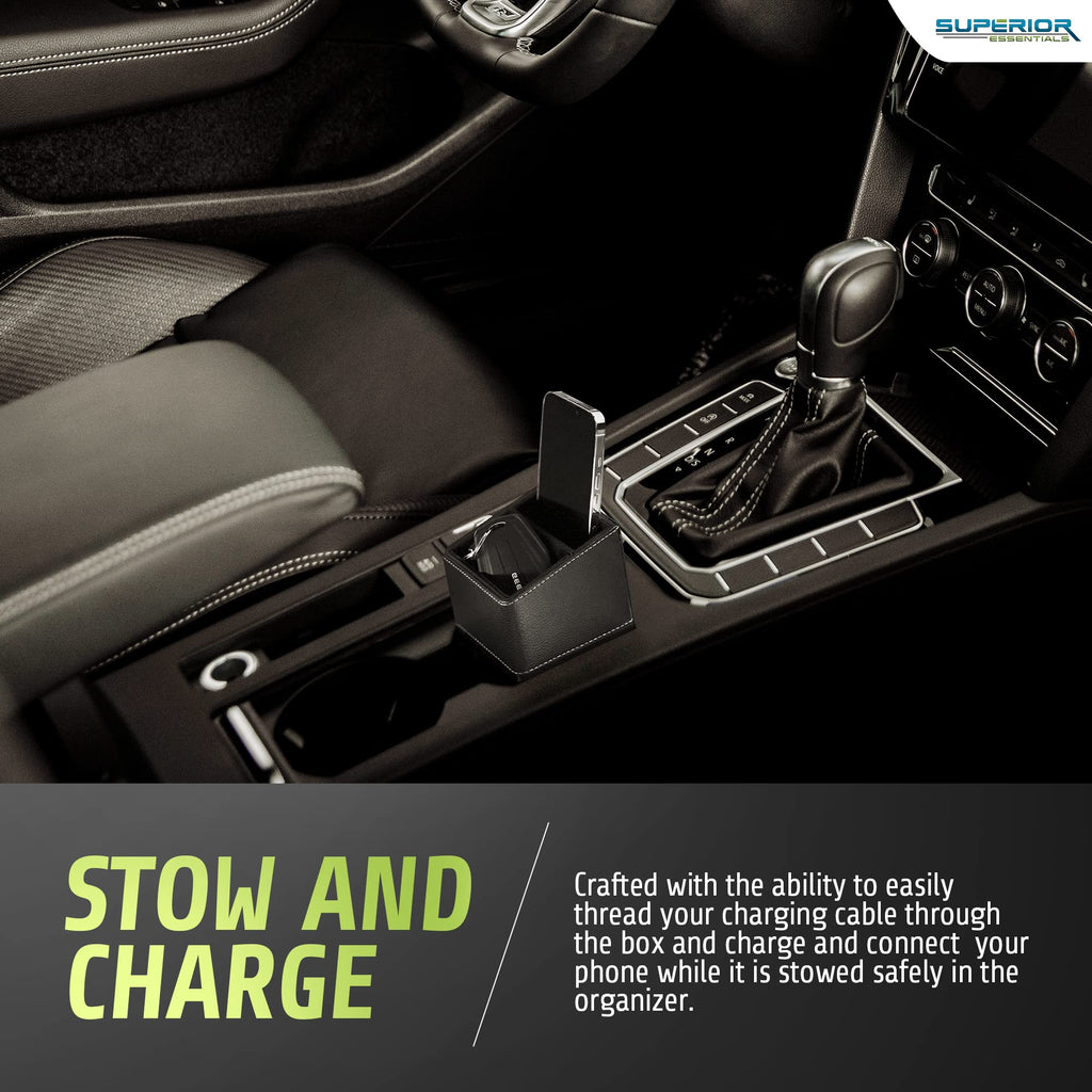 Cup Holder Storage Dock With Phone & Key Organizer