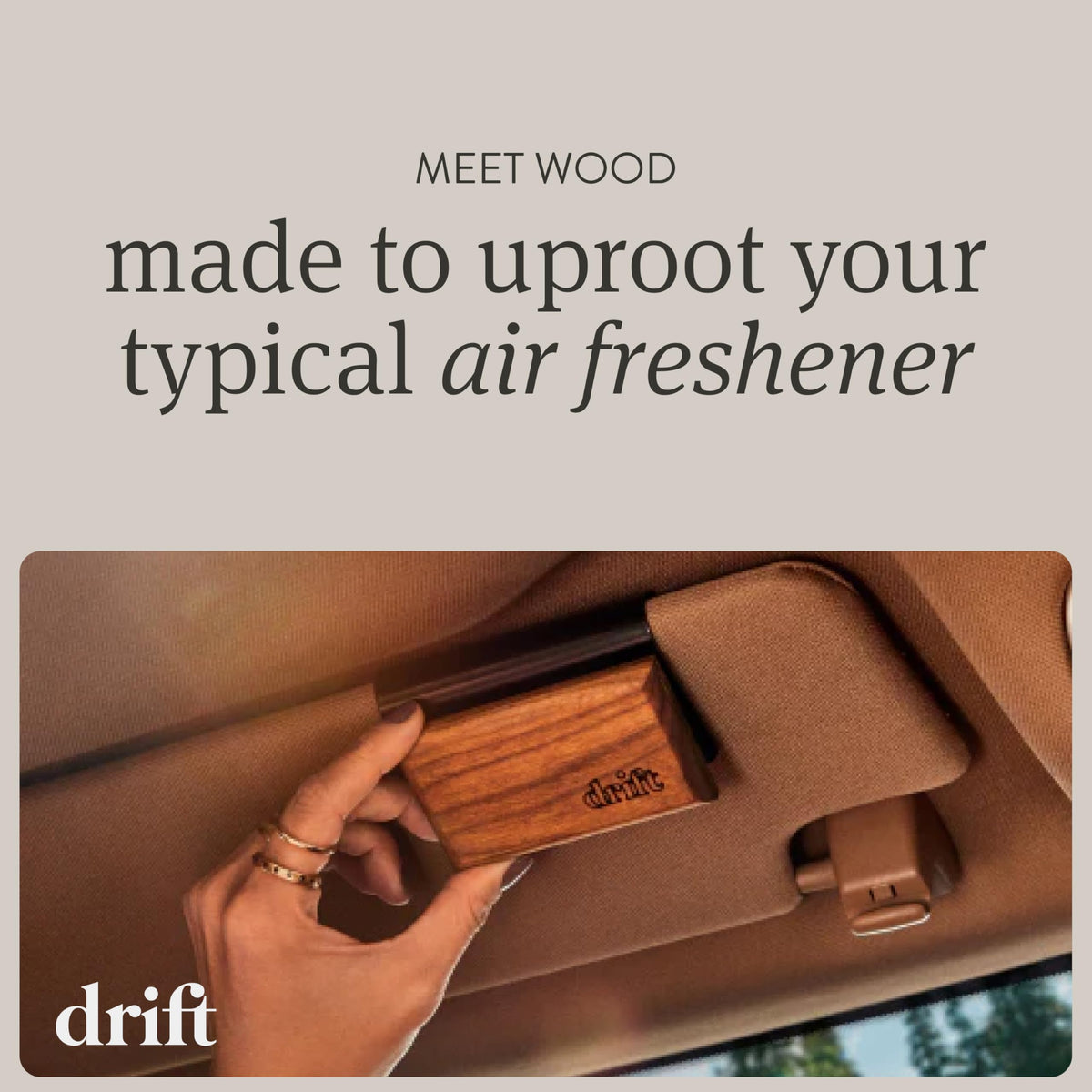 Drift Car Air Freshener Starter Kit - Wooden Deodorizer - Vehicle Odor Remover - Auto Scent Diffuser - Long-Lasting Car Freshening