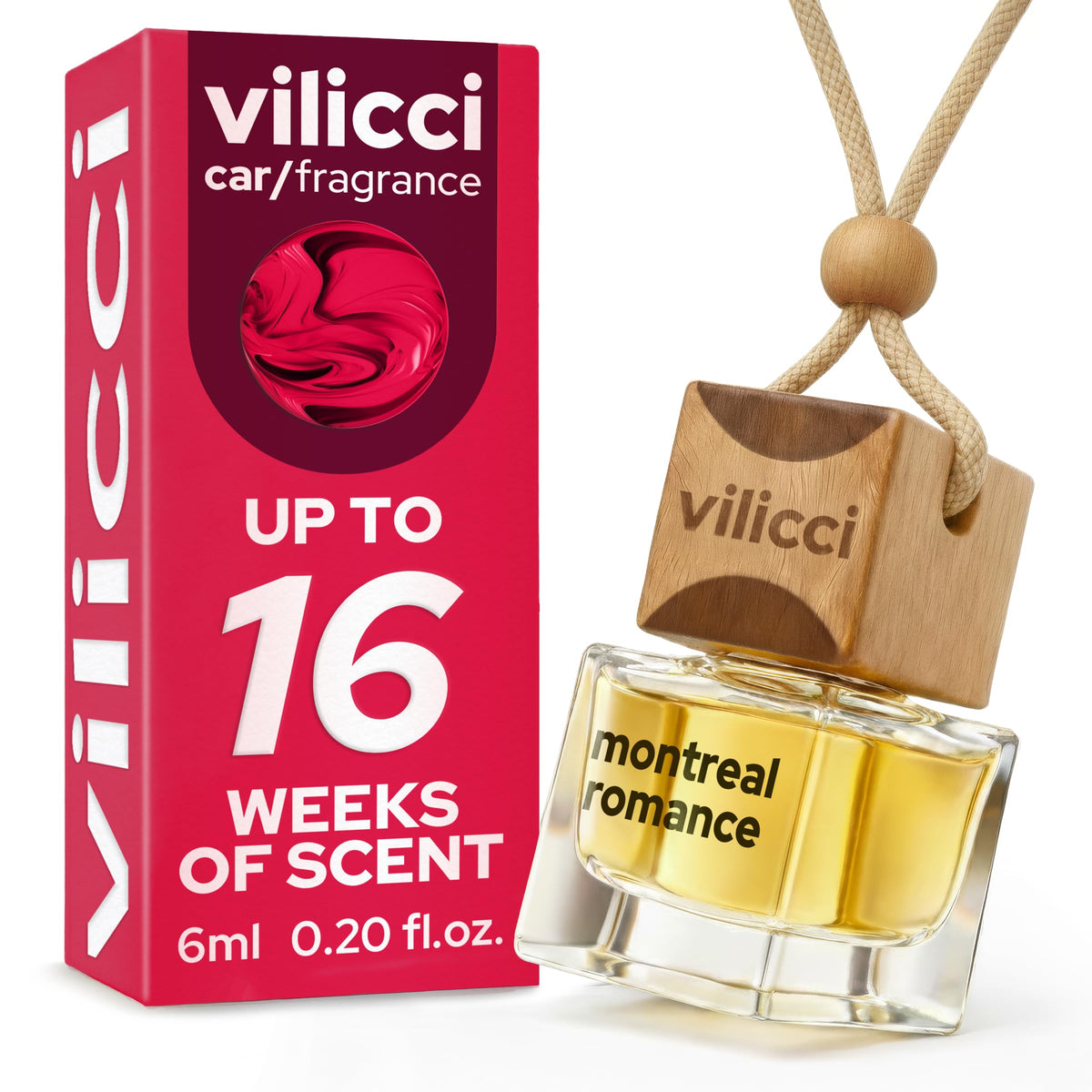 Vilicci Car Air Freshener | Luxurious Auto Perfume | Premium Hanging Air Freshener | Long Lasting Fragrance for Auto and Home | 1 Bottle of Car Scent