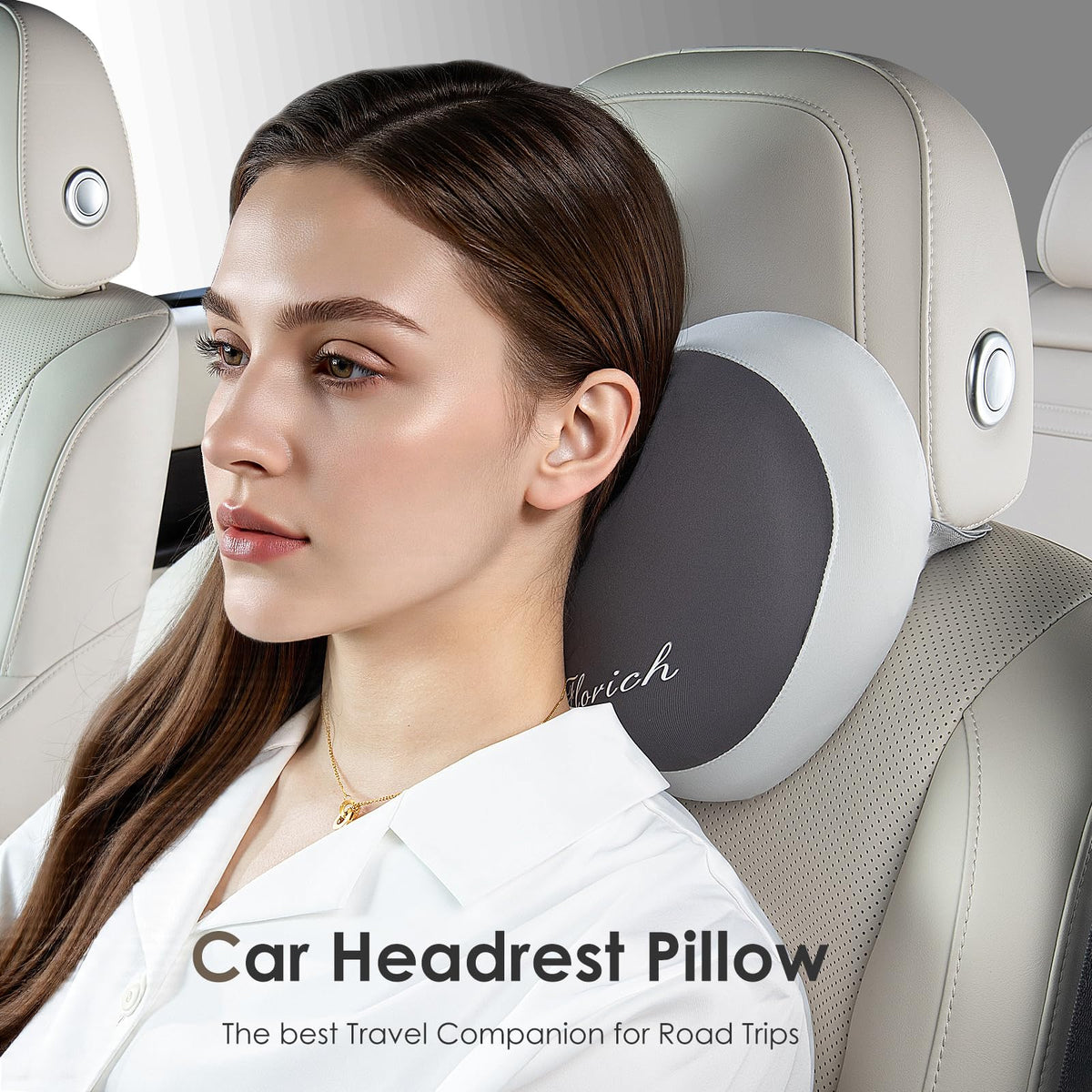 FLORICH Car Seat Cushion and Back Support for Office Chair Memory Foam Chair Cushions Pressure Relief Seat Pads with Gel Massage Point Lumbar Support Relief Sciatica & Tailbone (Light Pink)