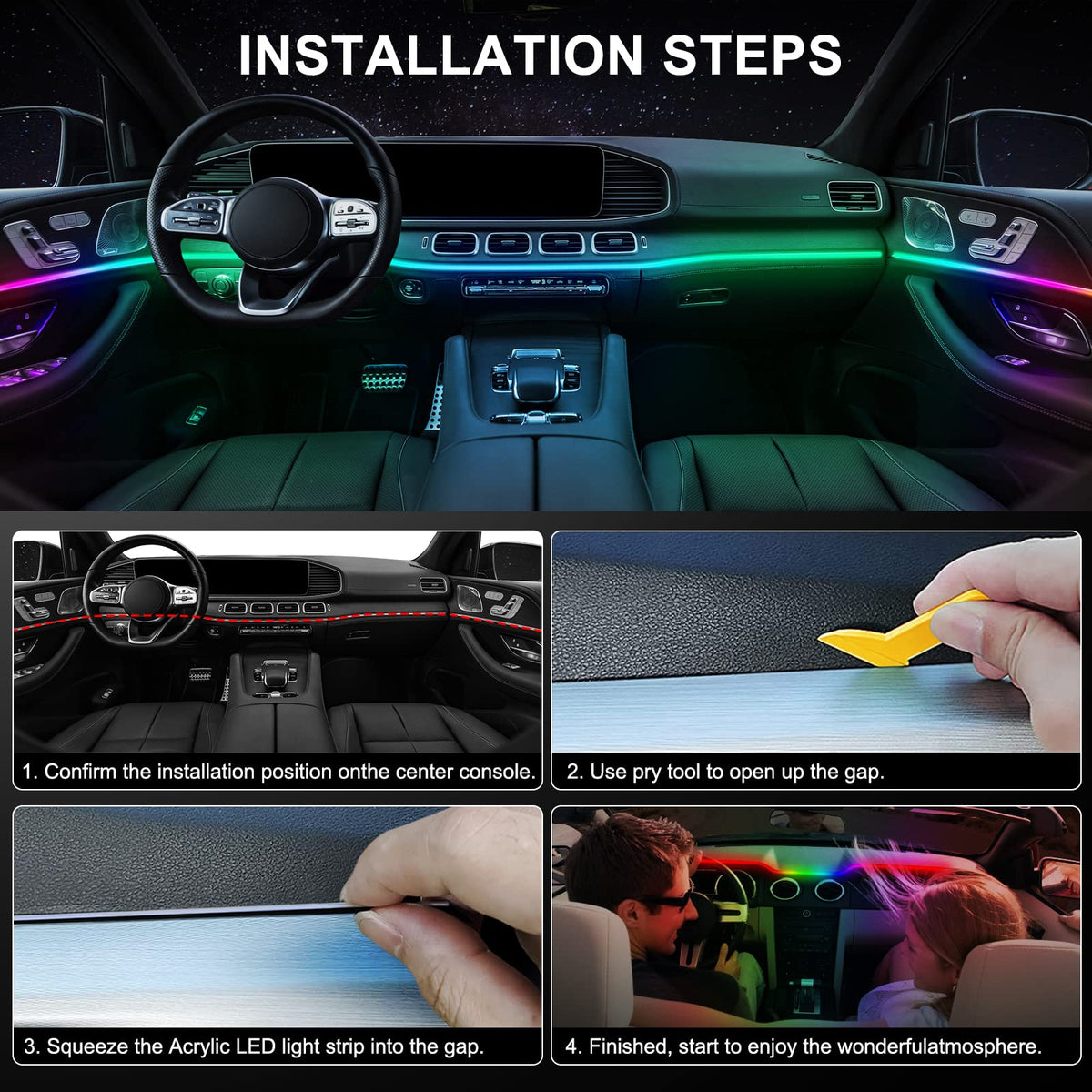 Dreamcolor Car Ambient Light Kit With Music Sync
