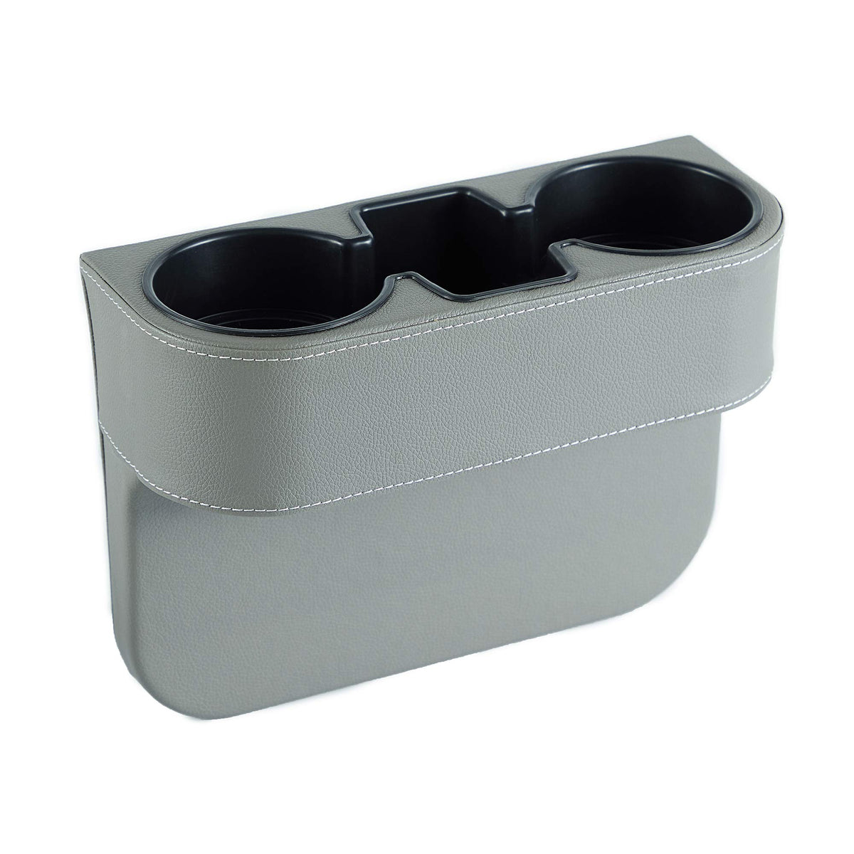 Leather Console Side Pocket With Cup & Phone Holder