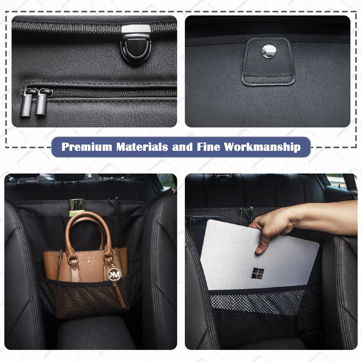 Between-Seat Car Organizer With Multi-Use Storage