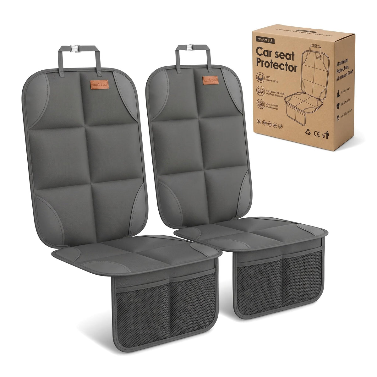 SMART ELF Car Seat Protector, Thickest Padding and Non-Slip Backing