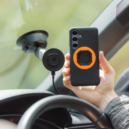 Heavy-Duty Magnetic Car Phone Mount With Charging