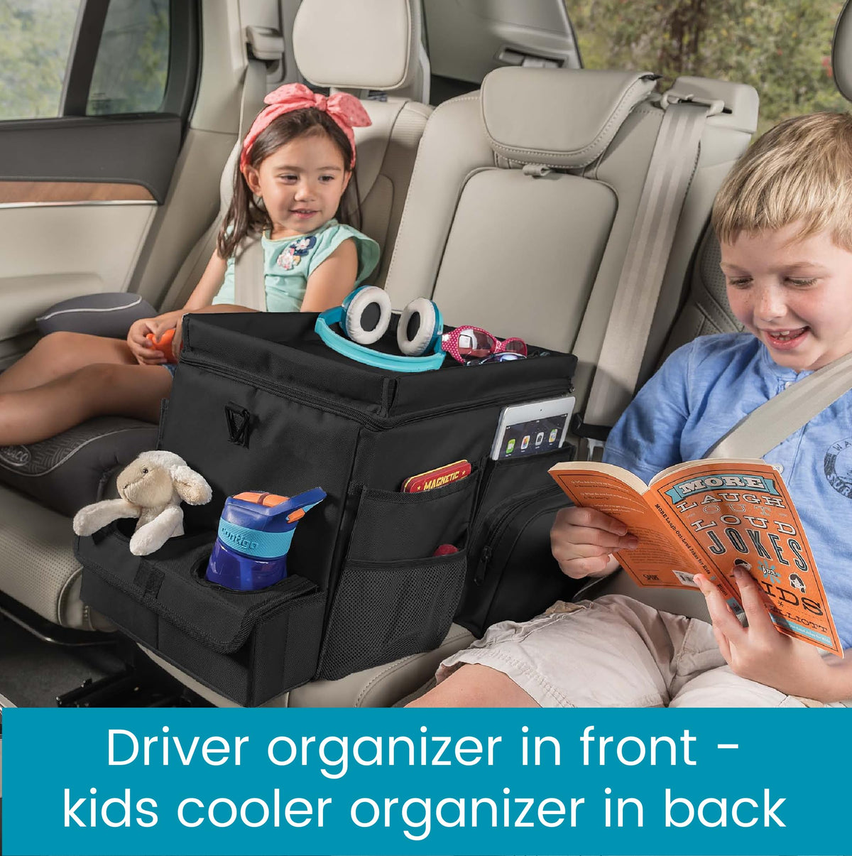 Front Seat Car Organizer With Cup Holder & Tray