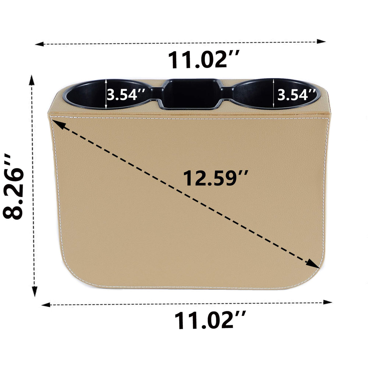 Iokone Coin Side Pocket Console Side Pocket Leather Cover Car Cup Holder Auto Front Seat Organizer Cell Mobile Phone Holder