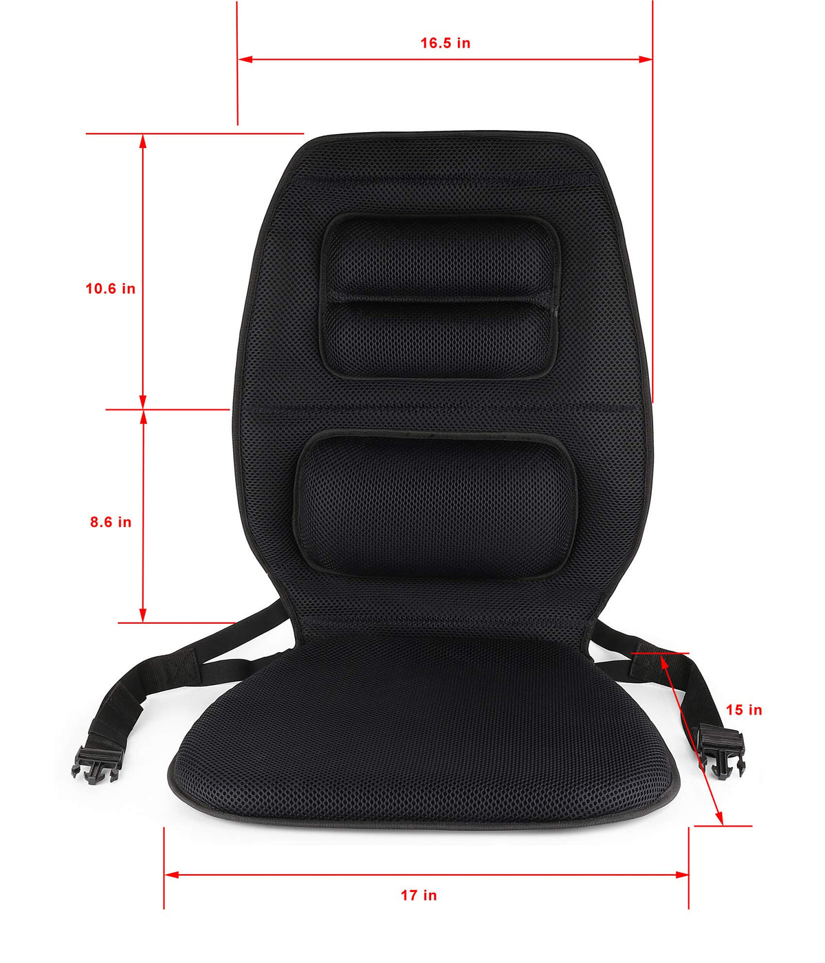 FOMI Premium Gel Cushion and Firm Back Support | Seat Cushion Pad and Upper Lower Thoracic and Lumbar Pillow for Car, Office Chair | Pressure Sore, Coccyx Pain Relief | Posture Aid
