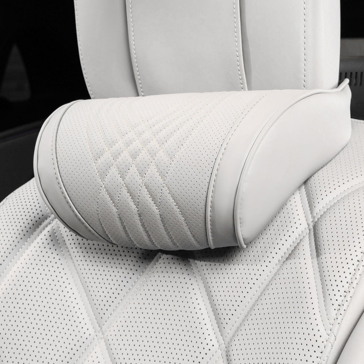 Dapucarin Car Headrest Memory Foam Neck Pillow for Driving with Leather