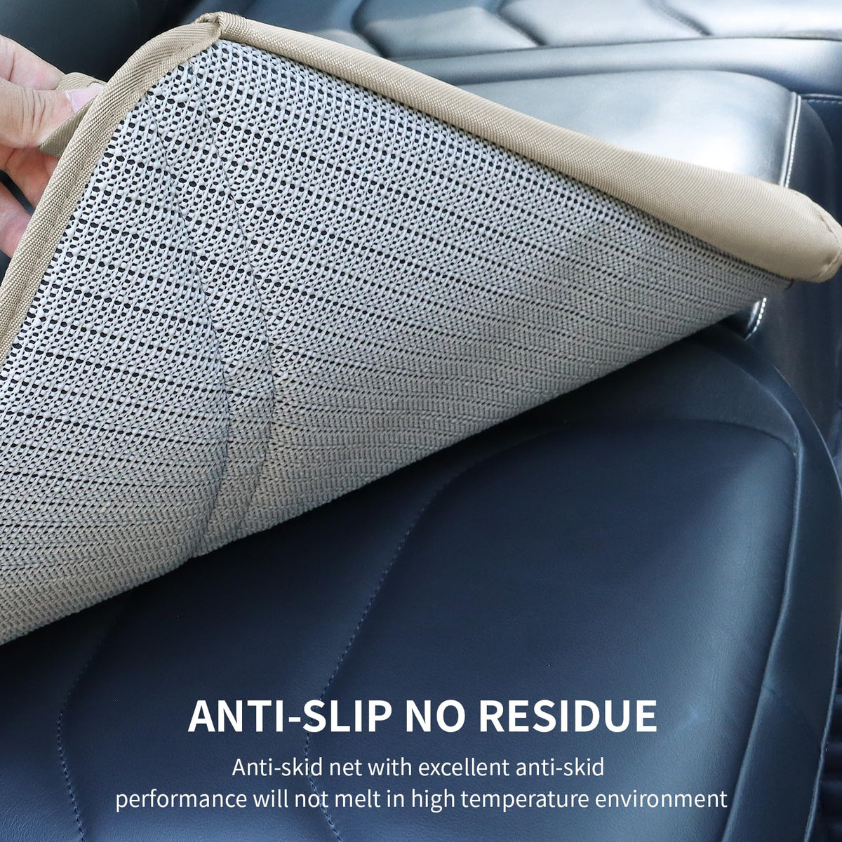 Leather Car Seat Protector With Padded Kick Mat