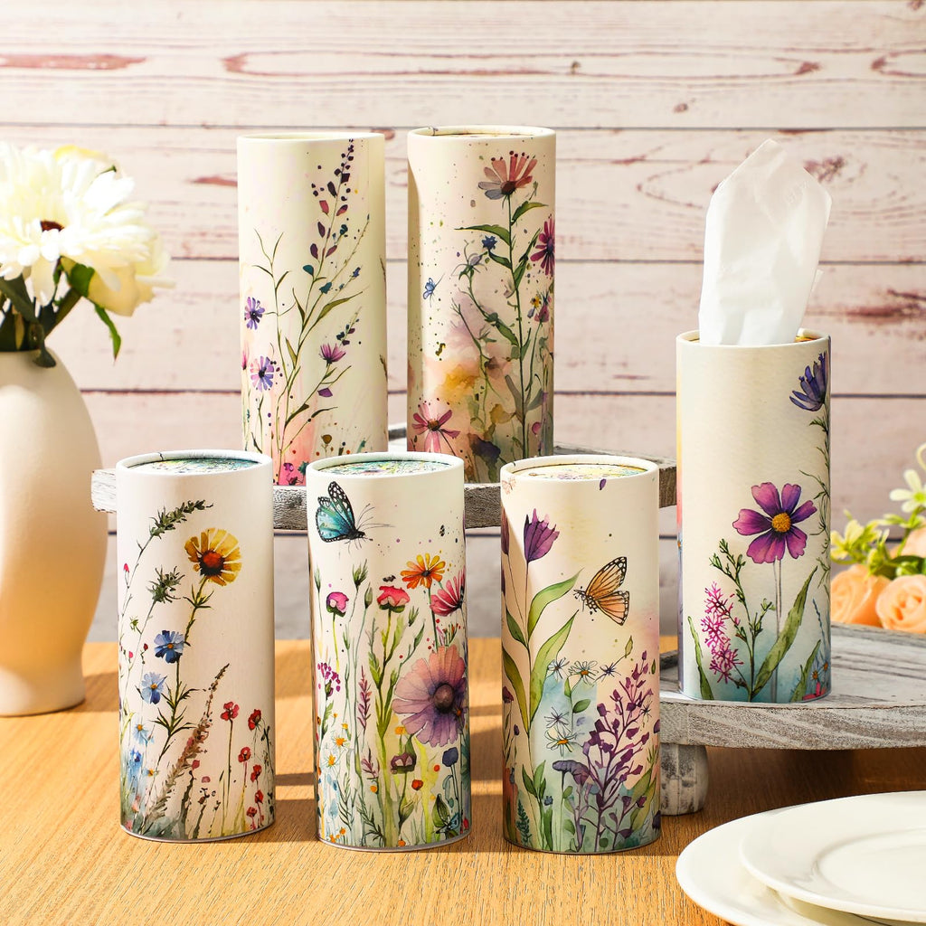 Layhit 12 Pcs Car Tissues Holder Round Facial Tissues Boxes