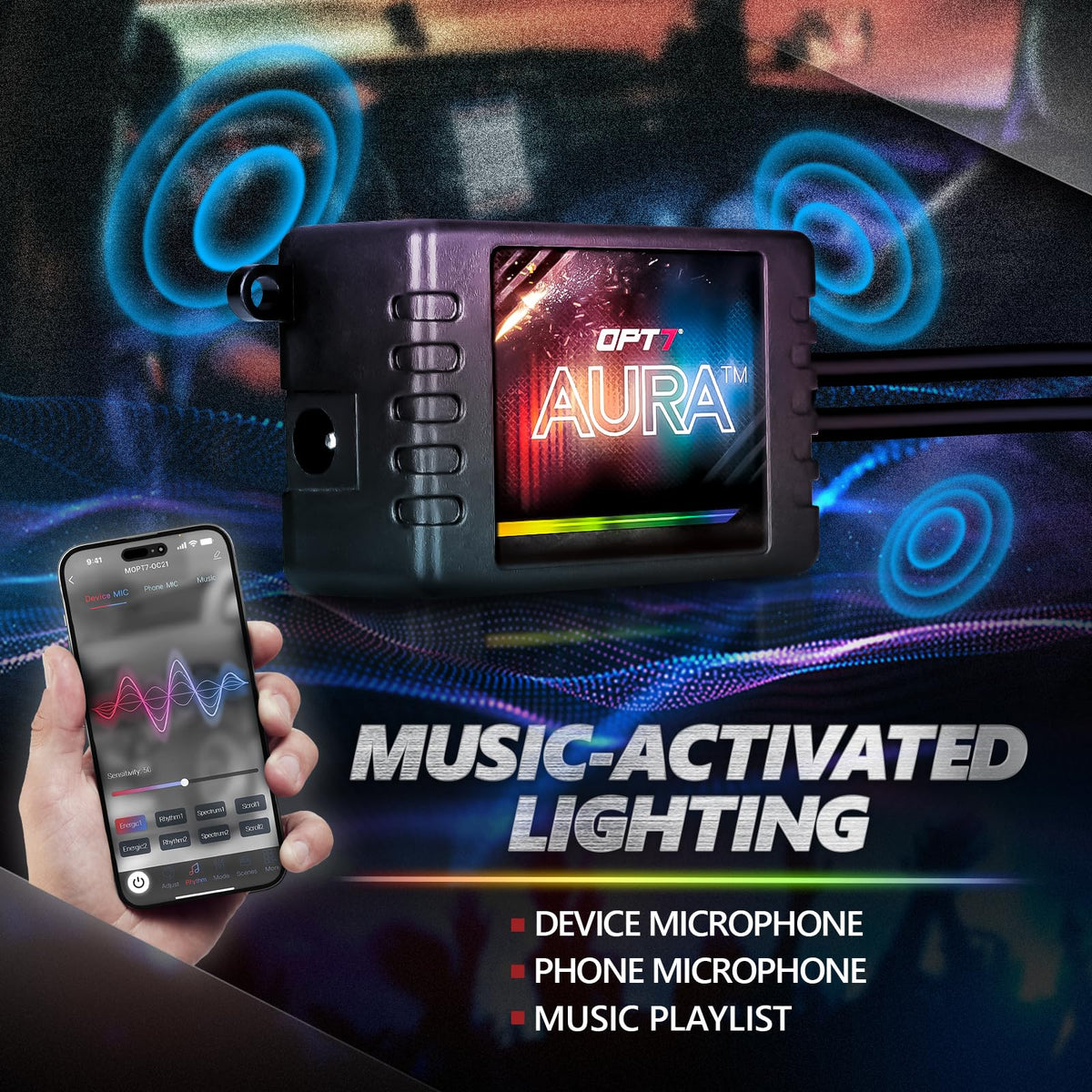 Pro LED Car Ambient Lights With Bluetooth Control