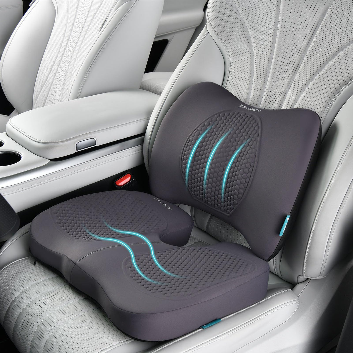 Gel Memory Foam Seat Cushion With Lumbar Support
