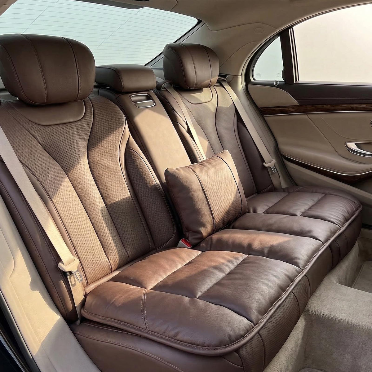 Handmade Leather Car Seat Cushion With Hip Support