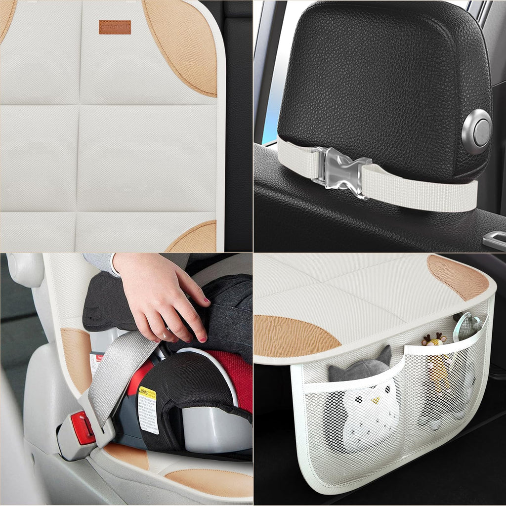 Padded Car Seat Protector With Non-Slip Backing