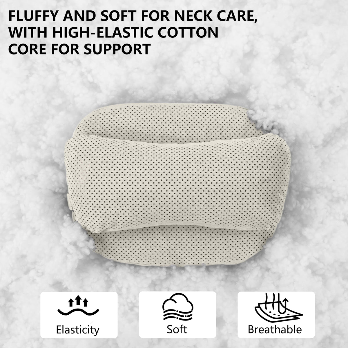 AntDiseno Car Neck Pillow, Suede Car Neck Pillow with Adjustable Strap