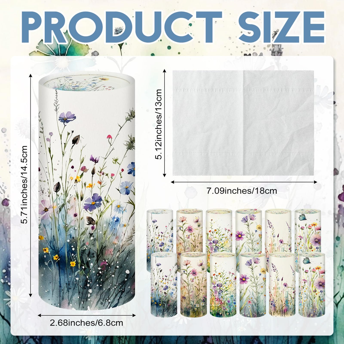 Layhit 12 Pcs Car Tissues Holder Round Facial Tissues Boxes