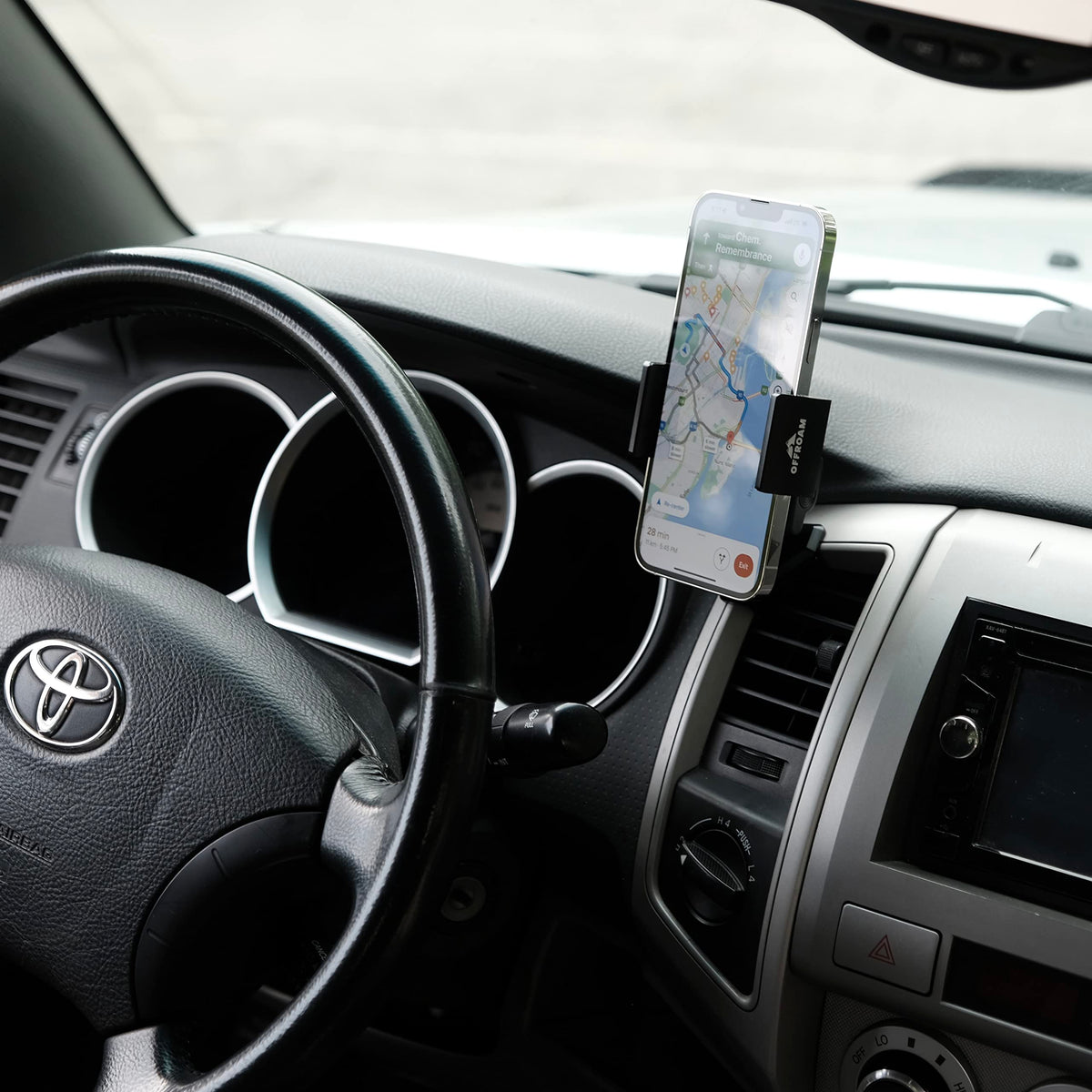 CNC Aluminum Tacoma Phone Mount With 360° Swivel