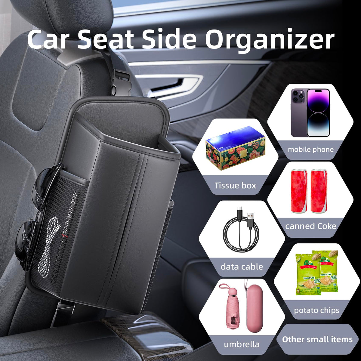 SportySizz Car Seat back Organizers with Tissue Holder for