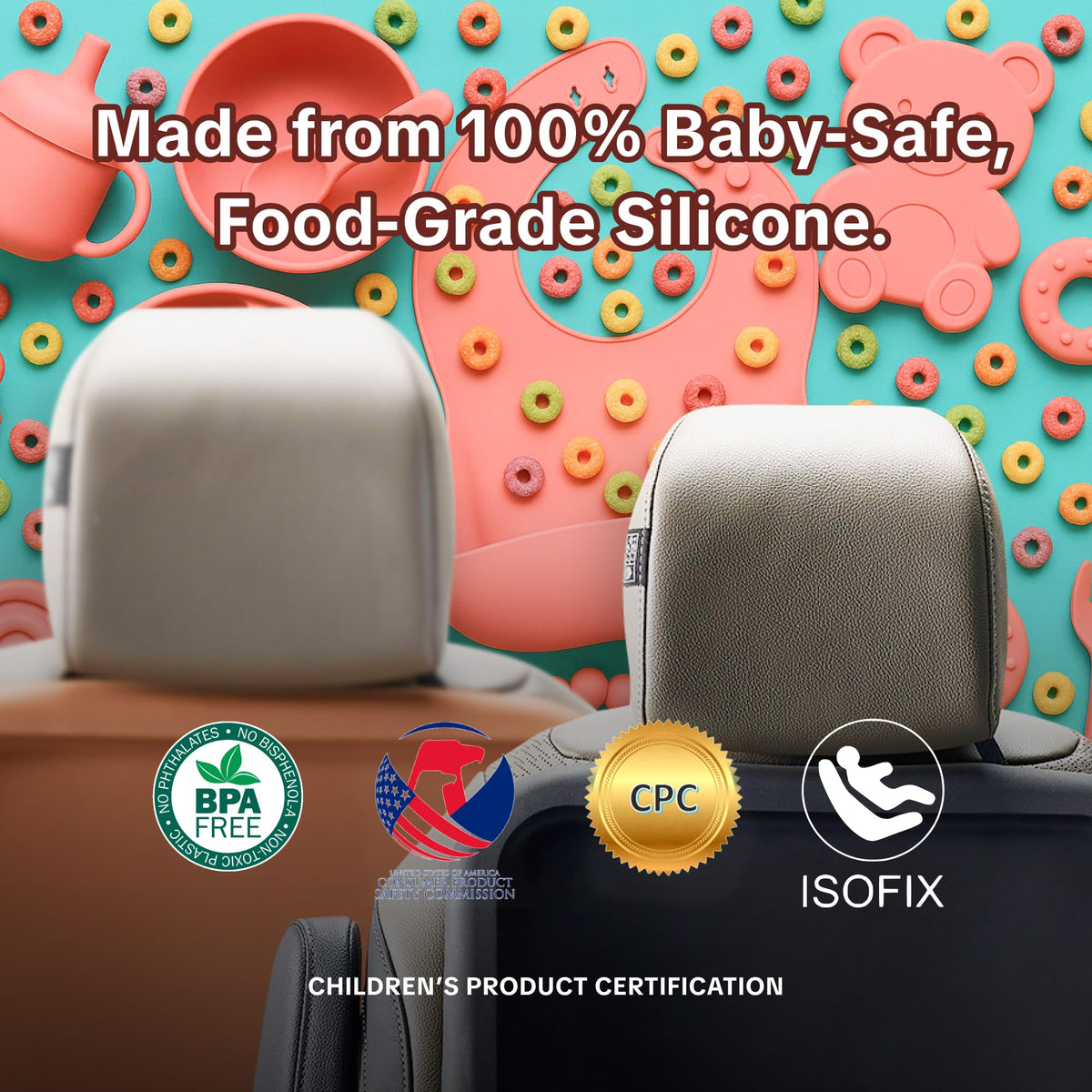 Silicone Car Seat Protector With Waterproof Coverage