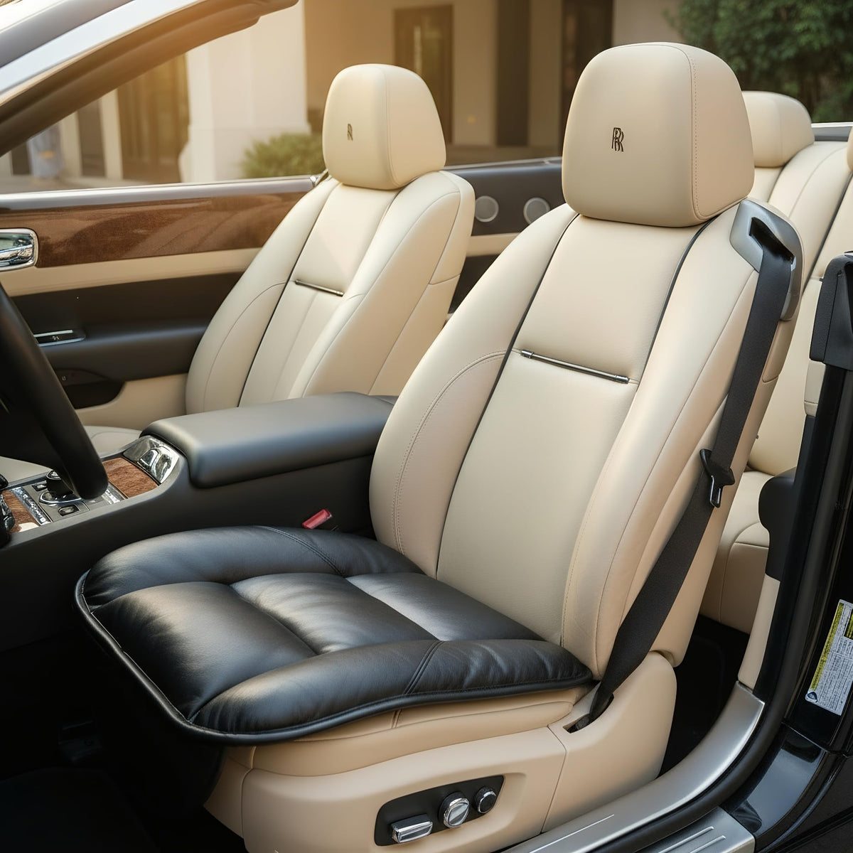 Handmade Leather Car Seat Cushion With Hip Support