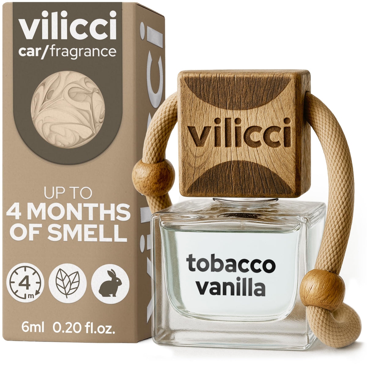 Vilicci Car Air Freshener | Luxurious Auto Perfume | Premium Hanging Air Freshener | Long Lasting Fragrance for Auto and Home | 1 Bottle of Car Scent